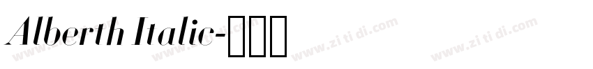 Alberth Italic字体转换